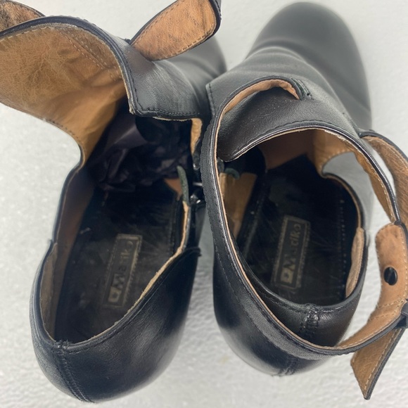 MATIKO Cut Out Buckle Black Leather Ankle Boot Womens 7 - Picture 4 of 11